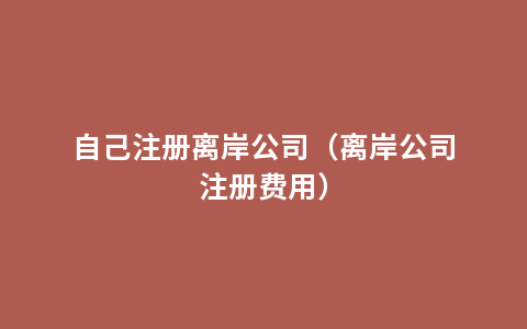 自己注册离岸公司（离岸公司注册费用）